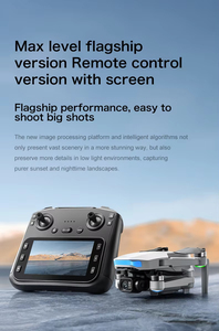 New 3 axis gimbal stabilizer X1 Drone 4K Dual Cameras GPS <b>Wifi</b> FPV Obstacle Avoidance Screen Remote Control Brushless Quadcopter - Product Image 6