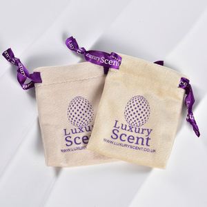 Sacs cadeaux en velours à fond rond de luxe, pochette en velours recyclable pour bijoux, emballage élégant pour colliers - Product Image 2