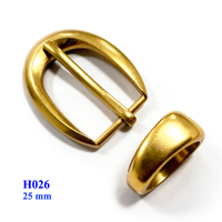 Boucle de ceinture solide en gros pour ceinture femme, 25 mm, en alliage de zinc, avec boucle à ardillon et anneau, pour accessoires de maroquinerie