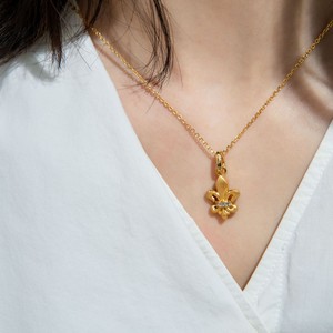 Women's Double-<strong>Sided</strong> Iris Necklace Zircon Elegant High-Level Exquisite Pendant All-Match Niche <strong>Design</strong> Brushed Flower <strong>Pattern</strong> - Product Image 2