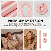 En gros Bandeau boucleur sans chaleur en soie de mûrier pour femmes, pour boucles de nuit, kit de coiffage pour ondulations douces avec chouchous