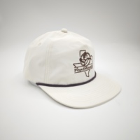 Casquette de baseball décontractée à 5 panneaux et visière plate, ultra douce, en Oxford/nylon, avec patch tissé personnalisé, motif Dobby Argyle Léopard