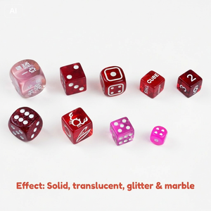 Dés gravés et imprimés au <span class=keywords><strong>laser</strong></span>, jeu de dés personnalisés en couleur (solides/transparents), fabricant de dés personnalisés en gros pour cadeaux et jeux - Product Image 4