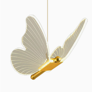 Lámpara Colgante Moderna de Lujo Ligero con Diseño de Mariposa Pequeña, Lámpara LED Nórdica Minimalista con Control Táctil y Cuidado Ocular - Product Image 1