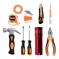 Wholesale High Quality Customizable OEM Plastic 18-Piece Household Hardware Tool Set with Electric Screwdriver Cordless Tool Box