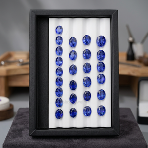 Lote de Piedras Preciosas de Zafiro Ovaladas Creadas en Laboratorio de FF Jewellers |   Aplicación de tercera parte para la evaluación de color y efecto de fuego tratados térmicamente - Product Image 5