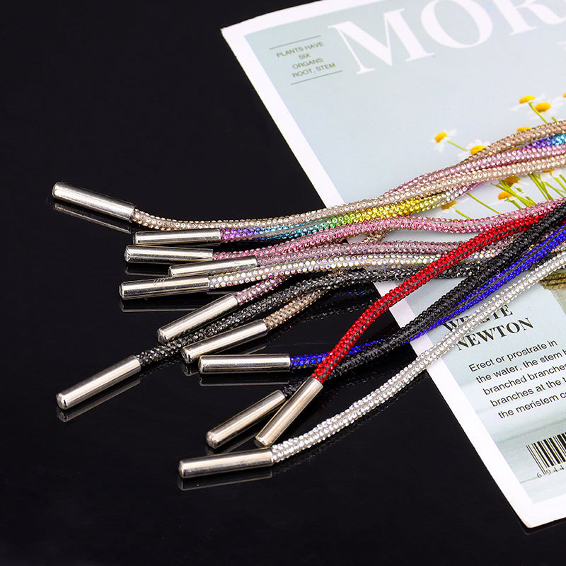 Diamond Shoelaces Rhinestone Ropes Trendy Personalized DIY in Stock Colorful Crystal Shiny Inlaid with Diamonds Shoe Accessories