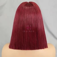 Wig Rambut Asli Vietnam 99j HD Lace Frontal Wig Berkualitas Tinggi, Wig Lace Front Bone Straight Bob, Wig Rambut Asli Full Lace, Wig Tanpa Lem