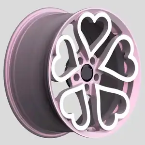 Колесики розовой формы 17 18 19 20 21 22 дюйма, кованые автомобильные диски с сердечками, распродажа