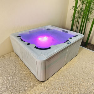 Bañera de hidromasaje AOWO, tubo caliente para exteriores, spa de natación de doble zona para exteriores, bañera de hidromasaje inflable para exteriores, masaje de circulación, bañera de hidromasaje - Product Image 1