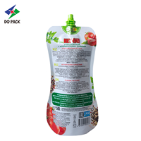 Emballage personnalisé pour pâte de tomate avec bec verseur en PE, sachet debout pour l'emballage d'huile d'olive, de ketchup et de sauce
