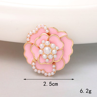Nouvelles décorations en alliage de zinc électroplaqué, motif fleur et perle, pour coques de téléphone portable et accessoires de chaussures, avec trous de fixation
