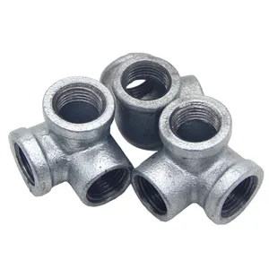 Galvanized Malleable Iron Pipe Fitting Side Outlet Elbow with 90 Degree Cast Iron Banded Equal for Gas Water Connection