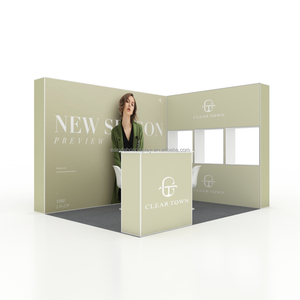 Stand d'exposition portable 10*10 pieds, type <span class=keywords><strong>pop</strong></span>-up, avec vitrine interne pour exposition, installation facile, équipement d'affichage de bannières, en alliage d'aluminium 100% - Product Image 3
