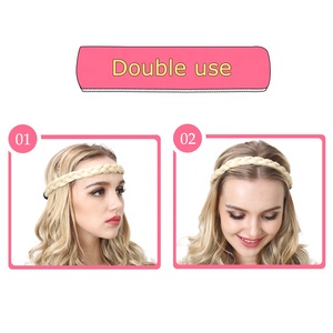 Serre-tête élastique tressé SARLA Designer – Extensions de cheveux synthétiques pas chères – Accessoires capillaires tressés élégants - Product Image 6