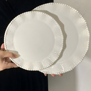 Assiettes en céramique rétro françaises gaufrées en gros, résistantes au lave-vaisselle, écologiques, pour le petit-déjeuner et <span class=keywords><strong>les</strong></span> desserts, pour usage domestique - Product Image 2