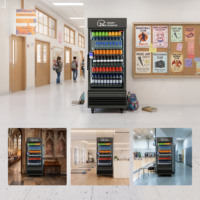 Haha Vending Automatische Slimme Koelkast Vendingautomaat Eten en Drinken Fruit Slimme AI Vendingautomaat Met Kaartlezer 660 MAX
