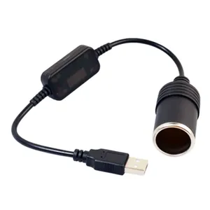 Adaptateur de convertisseur de voiture en gros contrôleur filaire USB à prise allume-cigare 5V à 12V câble adaptateur d'alimentation Boost