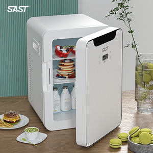 Mini Refrigerador de 20L <span class=keywords><strong>con</strong></span> Panel de Acero Inoxidable y Doble Enfriamiento, Ideal para Dormitorios, Autos y Uso Doméstico, <span class=keywords><strong>con</strong></span> Espacio para Almacenamiento de Cosméticos, en Oferta - Product Image 3
