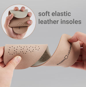 Plantilla deportiva de látex de cuero, plantillas de piel de vaca para zapatos, soporte de arco, almohadillas para zapatos, plantillas para fascitis plantar absorbentes de golpes - Product Image 1