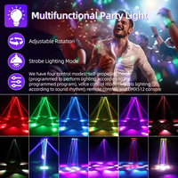 Projecteur de scène 150W à 6 bras, éclairage disco RGBW, 4 projecteurs LED PAR pour soirées, clubs, bars, DJ, spectacles et concerts