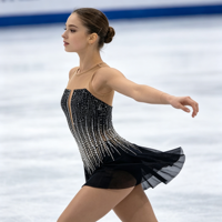Costume de patinage artistique pour enfants et adultes, robe en maille sans manches à dégradé noir et argent avec strass pour spectacle sur glace
