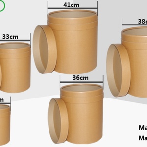 บรรจุภัณฑ์รักษ์โลก เส้นผ่านศูนย์กลาง 360 มม. น้ำหนัก 25 กก. ถังกระดาษทั้งหมด ถังไฟเบอร์ - Product Image 2