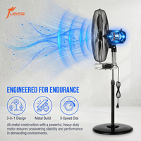 Ventilateur sur pied multifonction 3-en-1 de 18 pouces, 3 vitesses, haute vitesse, électrique, pour usage résidentiel et commercial
