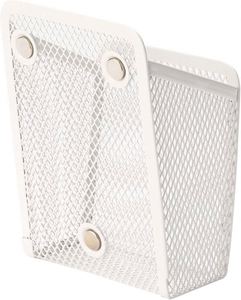Magnetic Metal Mesh Pencil Holder Stainless Steel <b>Pen</b> Holder with Magnets Basket Storage Organizer for Whiteboard <b>White</b> - Product Image 4