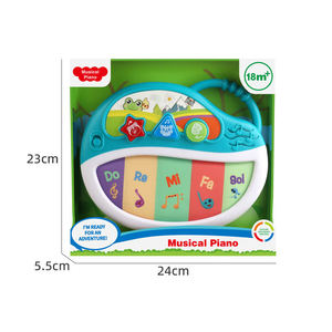 Clavier de piano en plastique à 5 touches pour enfants, jouet musical éducatif avec effets lumineux et sonores pour bébés - Vente en gros - Product Image 3
