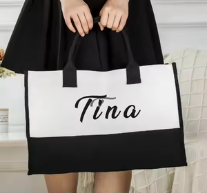 Beach <b>Bags</b> for Women Personalize Large Capacity <b>Bridesmaid</b> Bachelorette <b>Gift</b> Cotton Canvas Burlap Tote <b>Bags</b> - Product Image 6