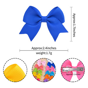 6cm rose cheveux arcs pour filles enfants arc épingle à cheveux couleur unie cheveux accessoires Mini cheveux arcs Barrette retour à l'école tenue - Product Image 2