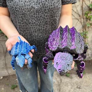 Vashine - Figura de acción de tortuga de cristal flexible impresa en 3D, colección de juguetes de animales, juguetes de Chelydra para el zoológico, decoración del hogar - Product Image 2