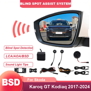 Système de détection d'angle mort avec alarme de voiture, BSD, BSM, BSA, lentille chauffante, capteur de stationnement arrière pour Skoda Karoq GT 2019 <span class=keywords><strong>2022</strong></span> <span class=keywords><strong>Kodiaq</strong></span> - Product Image 1