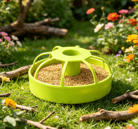 Mangeoire à oiseaux en plastique durable CT, design anti-déversement/anti-éclaboussures pour perroquets, agapornis, cailles - Légère et facile à nettoyer
