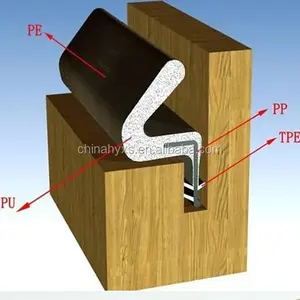 Super elasticità a forma di v porta in legno tenuta di tenuta della porta