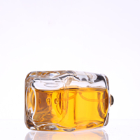 Vente chaude, flacon de parfum en verre transparent unique, vide, avec boîte, capacité de 30 ml, 50 ml, 100 ml