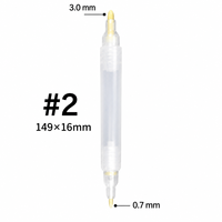 Lot complet de marqueurs à corps vide en plastique double face pour écriture, vente en gros