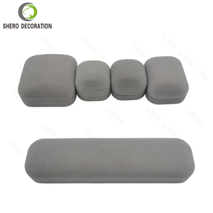 Caja de Joyería de Terciopelo con Logotipo Personalizado, Caja de Regalo para Anillo de Compromiso, Collar y Pulsera de Boda, Marca Sunny Pack - Product Image 5