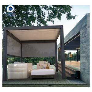 Pérgola Moderna Prima para Villa con Techo Corredizo de PVC y Persianas Desplegables para Protección Solar en Terraz - Product Image 5