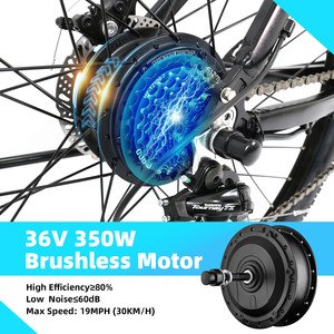 Bicicleta Eléctrica de Montaña con <span class=keywords><strong>Motor</strong></span> de Cubo Trasero de 350W, Batería de Litio de 36V 10AH, Freno de Disco, Neumático de 26 Pulgadas para Desplazamientos y Senderismo - Product Image 3