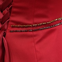 Robe de mariée en satin grande taille, sans bretelles, longueur ras du sol, décolleté cœur, silhouette trapèze, décorations florales – Vente en gros usine