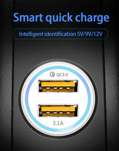 Chargeur rapide <span class=keywords><strong>2022</strong></span> 30W double 2 ports double USB 3.1A + QC3.0 chargeur rapide de voiture pour iPhone huawei xiaomi <span class=keywords><strong>Samsung</strong></span> - Product Image 6