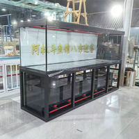 Aquarium à filtration inférieure de style industriel, réservoir Creek en verre extra clair pour salon et maison, réservoir planté naturel
