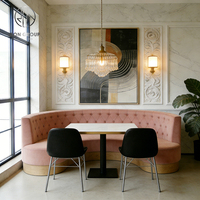 Chaises de café en marbre pour restaurant avec ensemble de table, banquette et mobilier de table