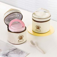Boîte à lunch isotherme en acier inoxydable 304 sans BPA, 630 ml, pour livraison de riz, petit-déjeuner étudiant, bol à soupe japonais, utilisation cantine de bureau