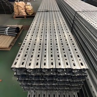 Colonne de rayonnage en acier robuste avec revêtement en poudre antirouille, poteau vertical réglable pour rayonnage à palettes