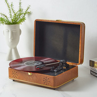 Usine personnalisée Vintage Bluetooth Gramophone lecteur de musique classique vinyle tourne-disque boîte avec multi-fonction