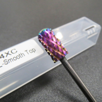 Forets à ongles professionnels 3XC, 4XC, 5XC en carbure violet arc-en-ciel de 3/32 po pour la vente en gros, idéaux pour les salons de manucure et les boutiques.