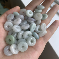 Vente en gros, 20mm, Feng Shui, sécurité birman, Jade, Donut, épais, rond, Jade, Donut, breloque pour la fabrication de bracelets, bricolage